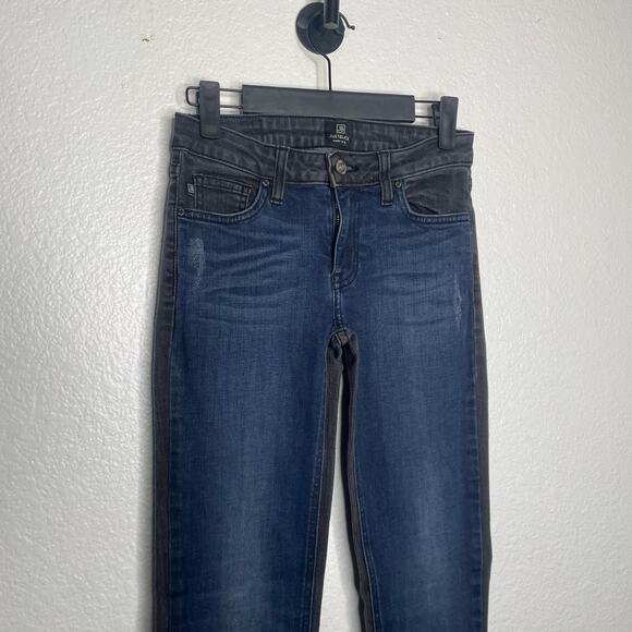 Just Black Womens Jeans Size 25 Dark Wash Denim Color Block Skinny Leg Casual - Picture 13 of 13